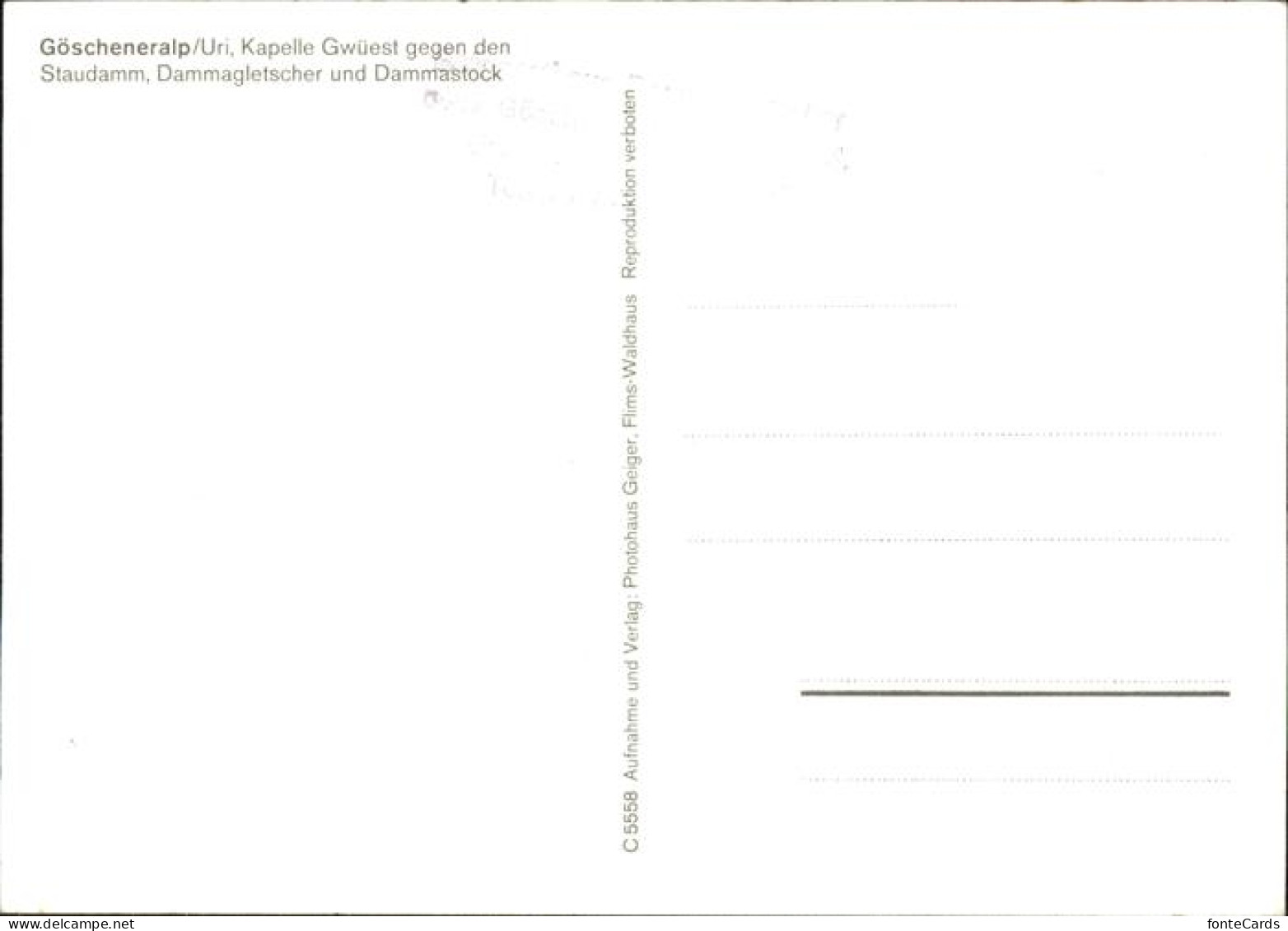 11464012 Goeschenen Goescheneralp Goeschenen - Andere & Zonder Classificatie