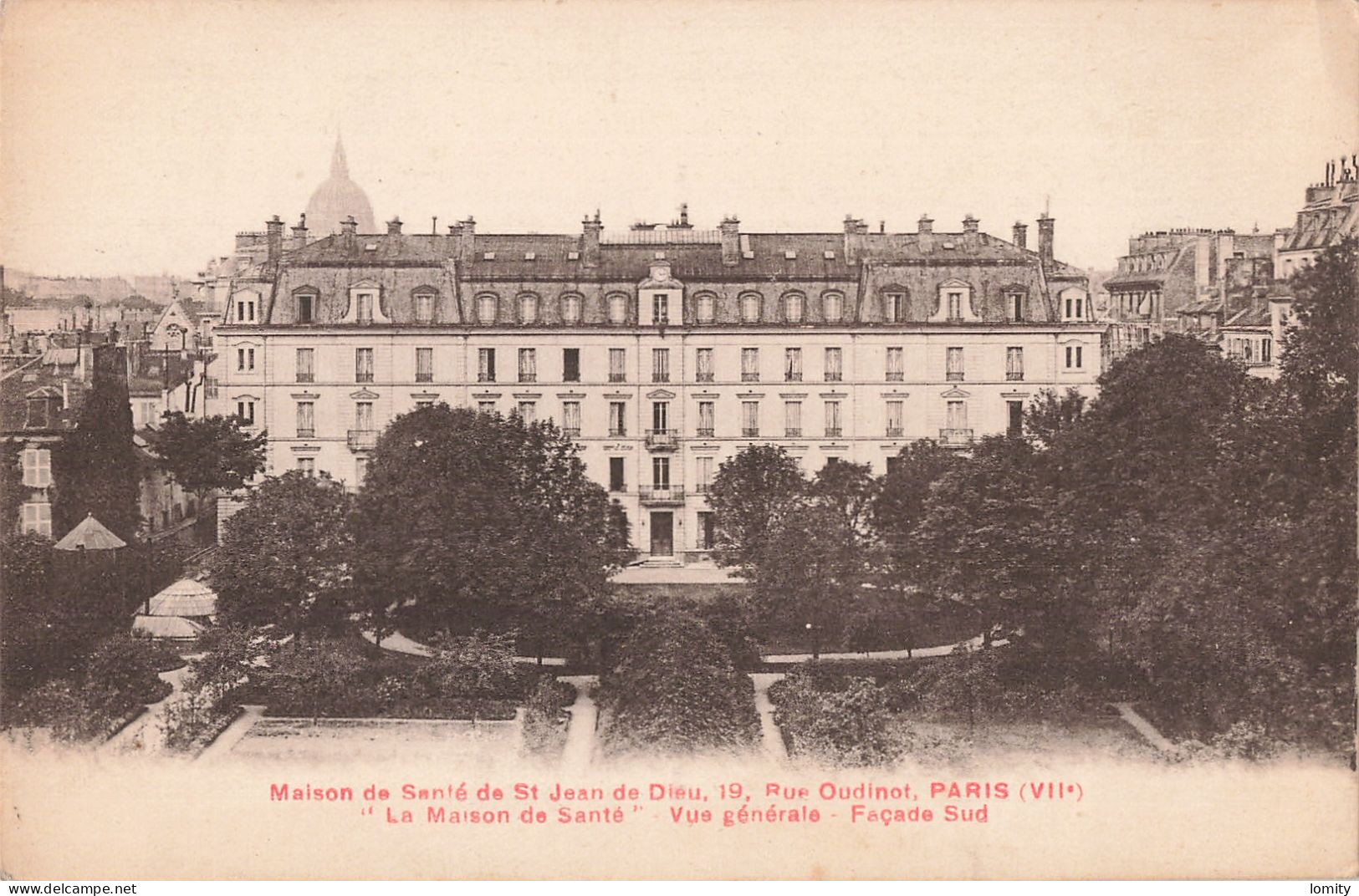 75 Paris VIIe Maison De Santé De Saint Jean De Dieu 19 Rue Oudinot Vue Générale Façade Sud CPA - Distrito: 07