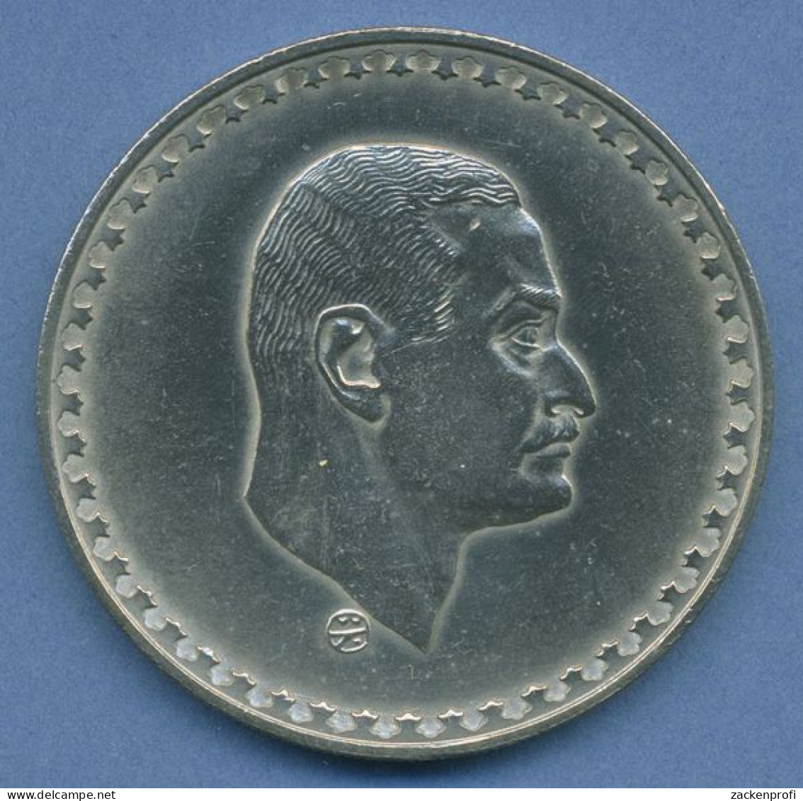 Ägypten 1 Pfund 1970 Gedenkmünze Präsident Nasser, Silber, KM 425 Vz/st (m4424) - Egypt