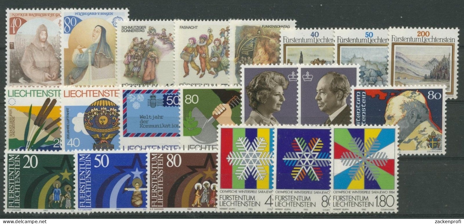 Liechtenstein 1983 Jahrgang Komplett Postfrisch (G1325) - Vollständige Jahrgänge