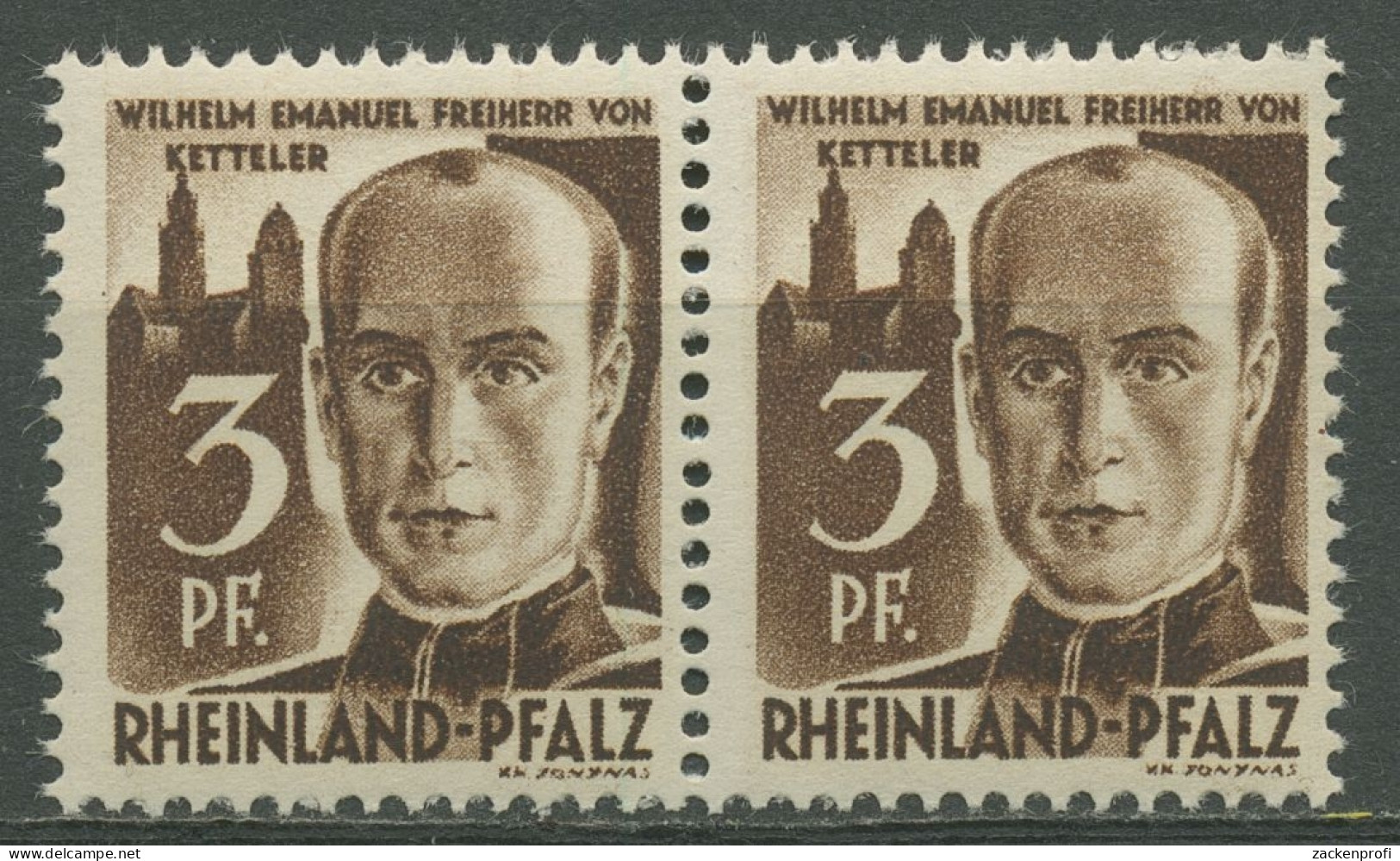 Französische Zone: Rheinland-Pfalz 1947 Typenpaar 2 Yv II+I Postfrisch - Rijnland-Palts