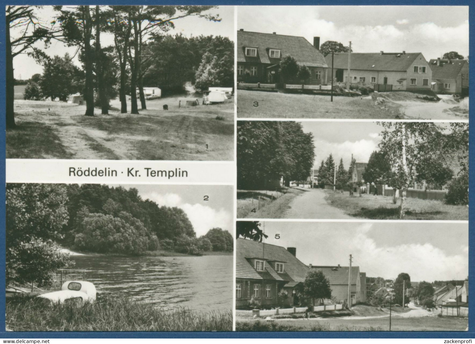 Röddelin Kreis Templin Campingplatz Dorfstraße, Gelaufen 1984 (AK2915) - Templin