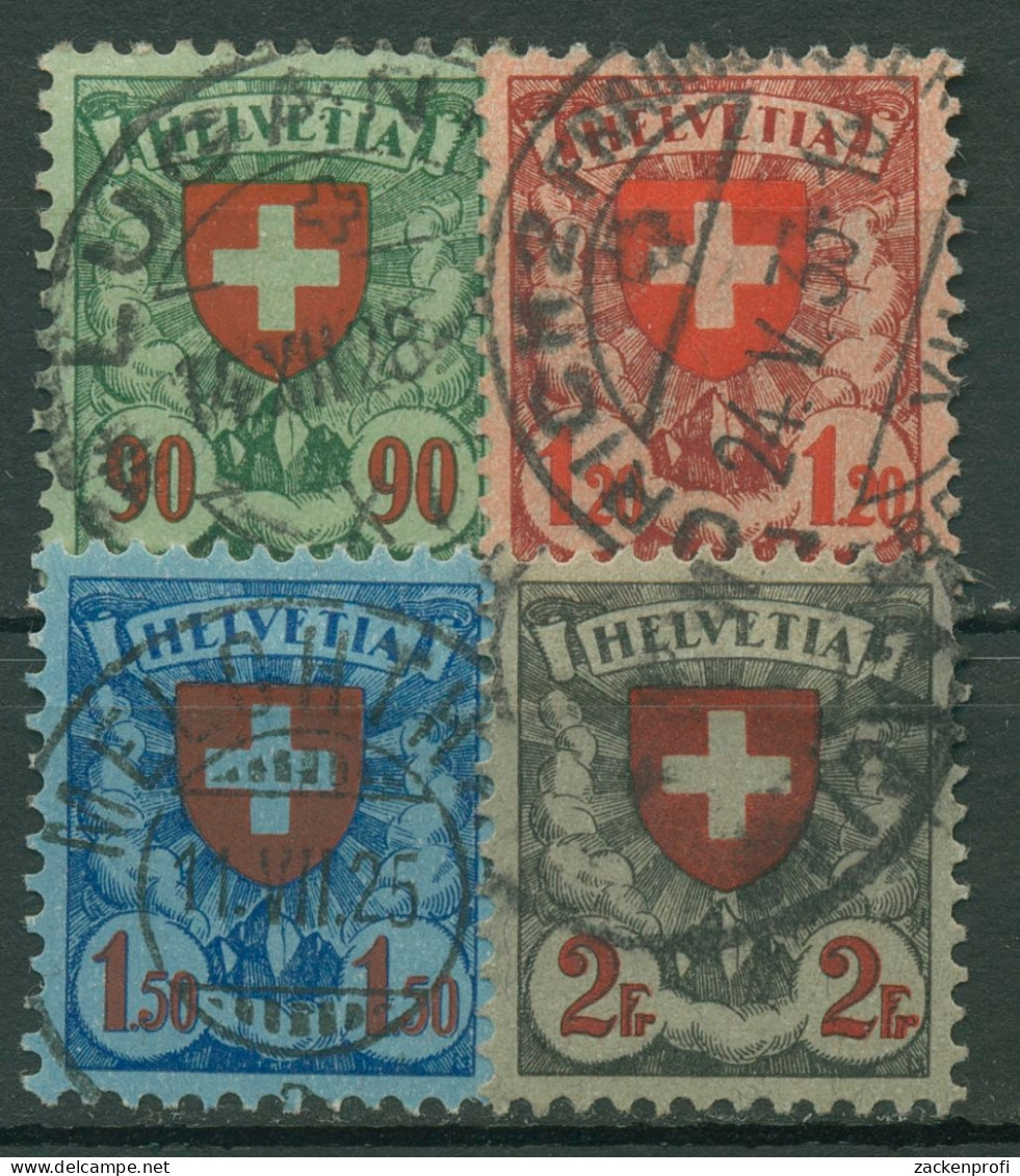 Schweiz 1924/40 Freimarken Wappenschild Normales Papier 194/97 X Gestempelt - Gebraucht