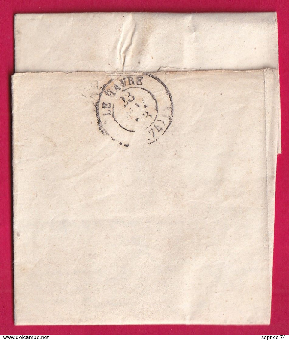 CAD TYPE 14 DIVES CALVADOS BOITE RURALE E GONNEVILLE POUR LE HAVRE SEINE INFERIEURE LETTRE - 1801-1848: Précurseurs XIX