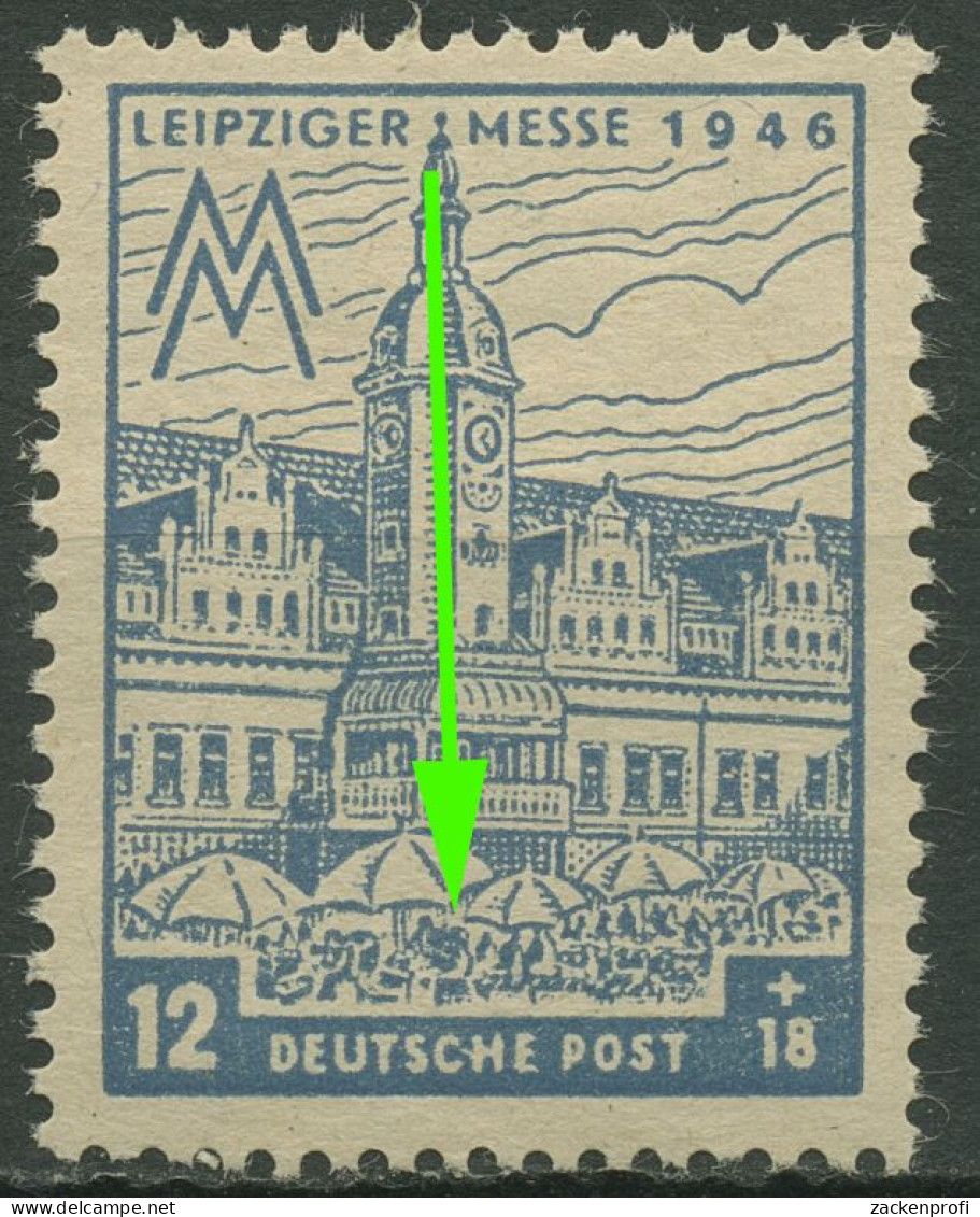 SBZ West-Sachsen 1946 Leipziger Messe Mit Plattenfehler 163 AZ III Postfrisch - Sonstige & Ohne Zuordnung