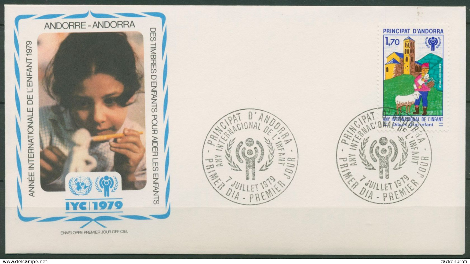 Andorra (frz.) 1979 Jahr Des Kindes 300 FDC (X99748) - FDC