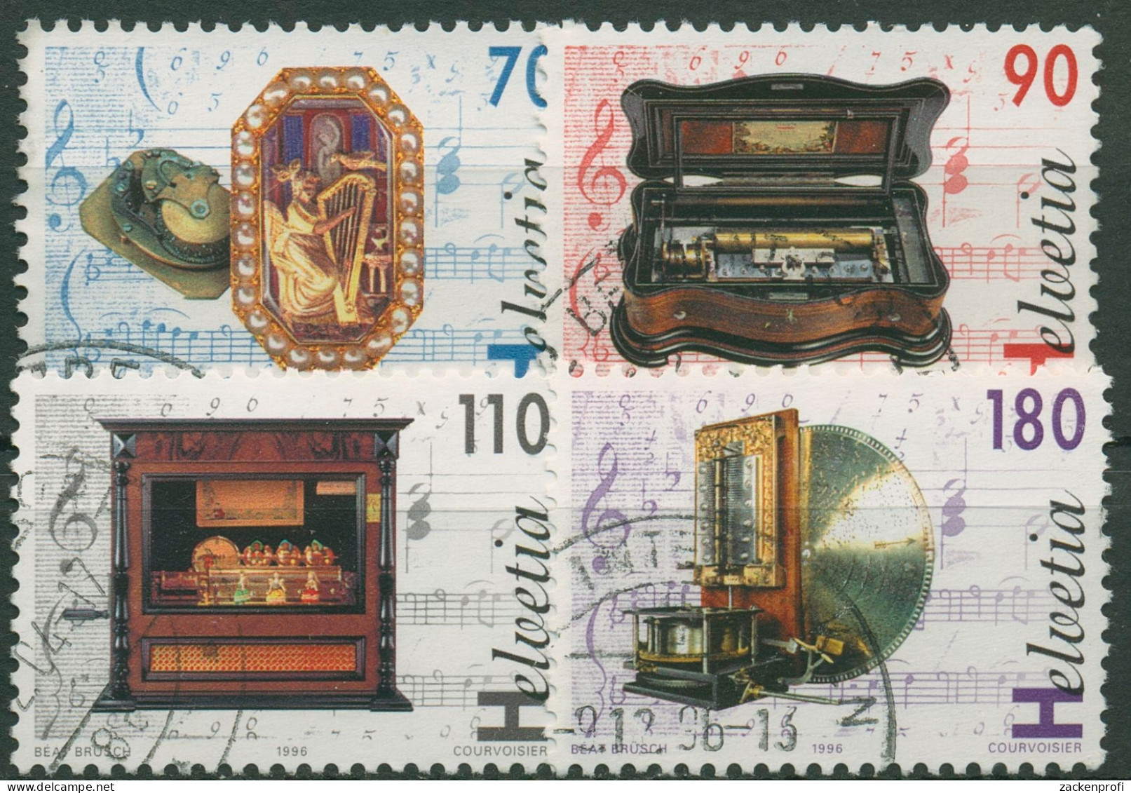 Schweiz 1996 Musikdosen Musikautomaten 1585/88 Gestempelt - Usati