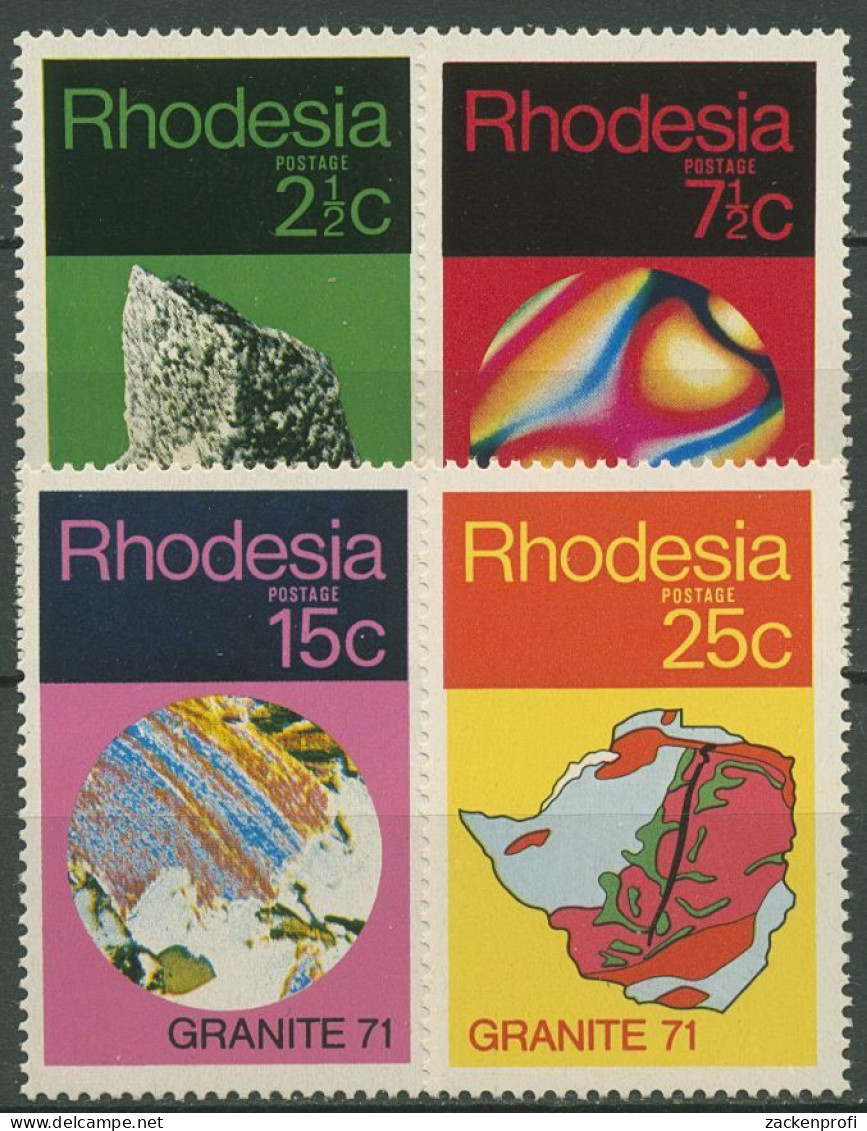 Rhodesien 1971 Geologischer Kongress Mineralien Gestein 114/17 Postfrisch - Rodesia (1964-1980)