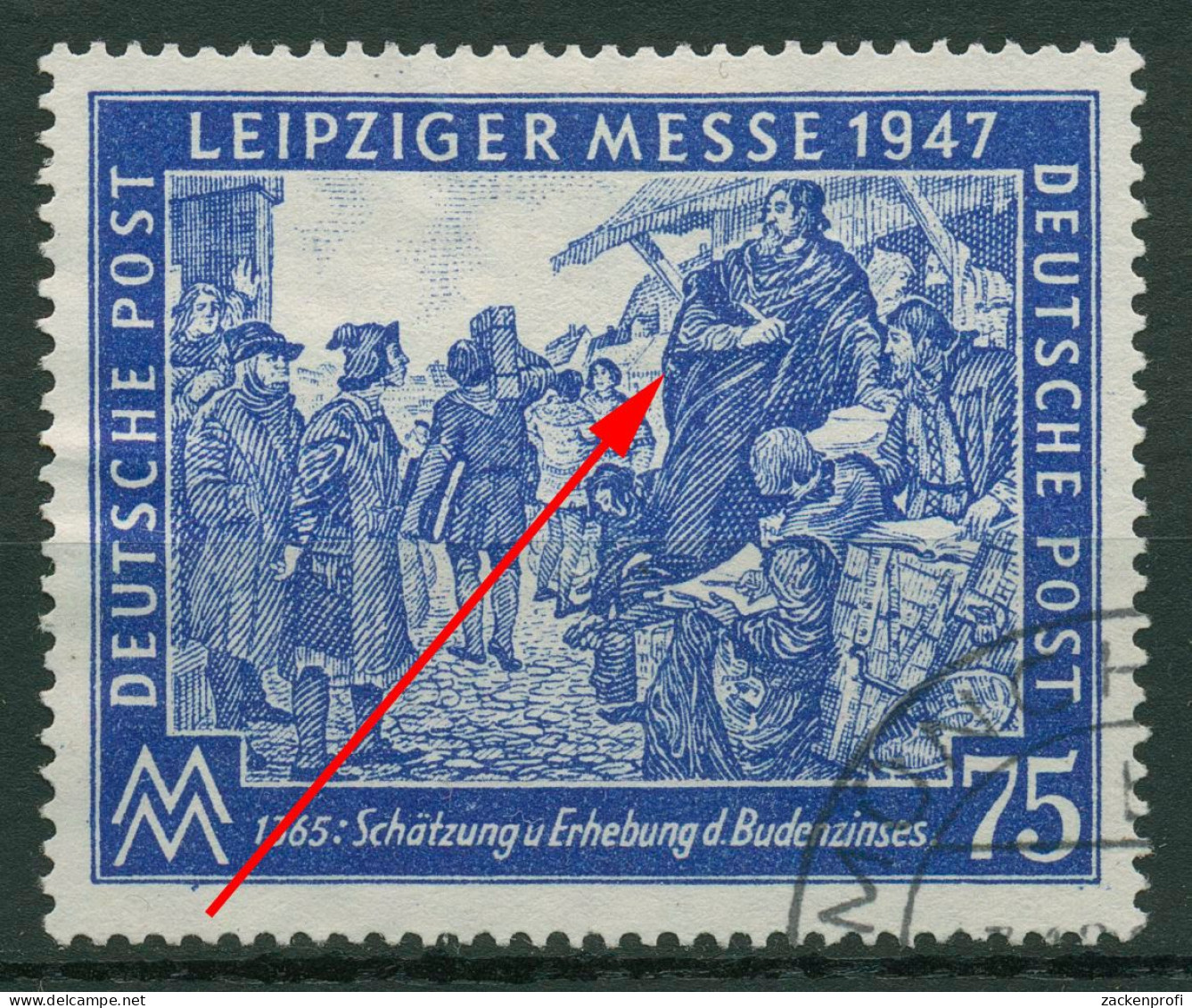 Alliierte Besetzung 1947 Leipziger Messe Mit Plattenfehler 966 VII Gestempelt - Sonstige & Ohne Zuordnung