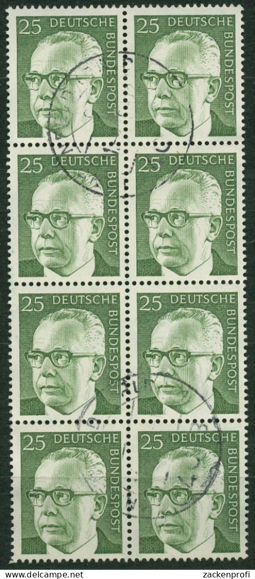 Bund 1971/72 Heinemann 689 8er-Block Gestempelt - Usati