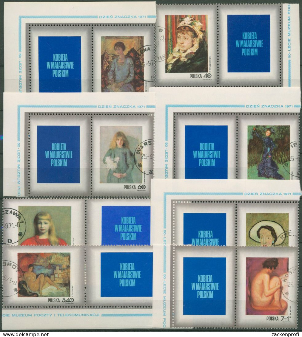 Polen 1971 Tag Der Briefmarke Frauen Gemälde 2110/17 Zf Gestempelt (C62246) - Usados