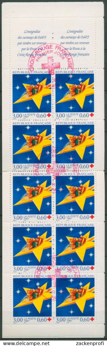 Frankreich 1997 Rotes Kreuz Neujahr Markenheftchen MH 46 Gestempelt (C99693) - Red Cross