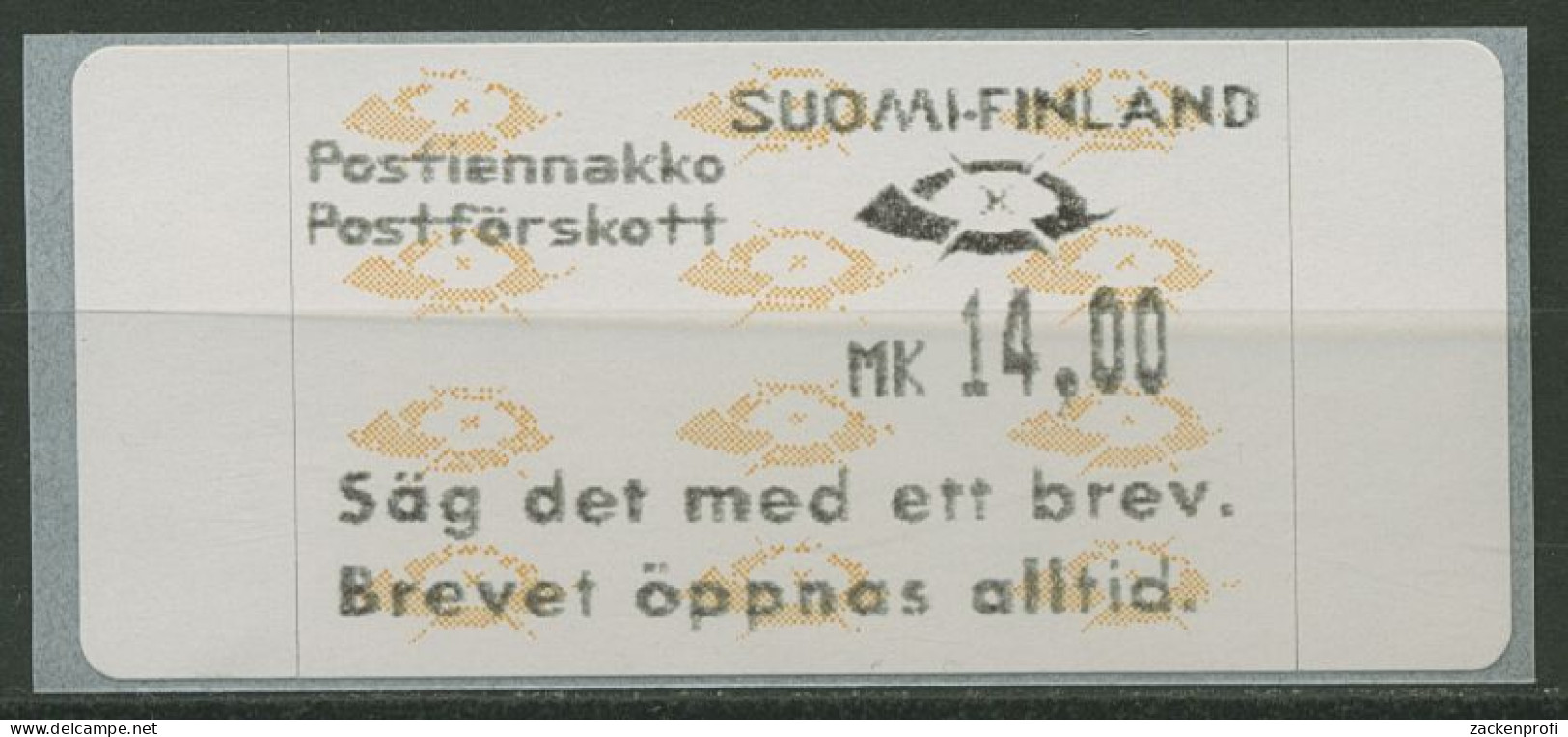 Finnland ATM 1993 Posthörner Einzelwert ATM 12.7 Z5 Postfrisch - Machine Labels [ATM]