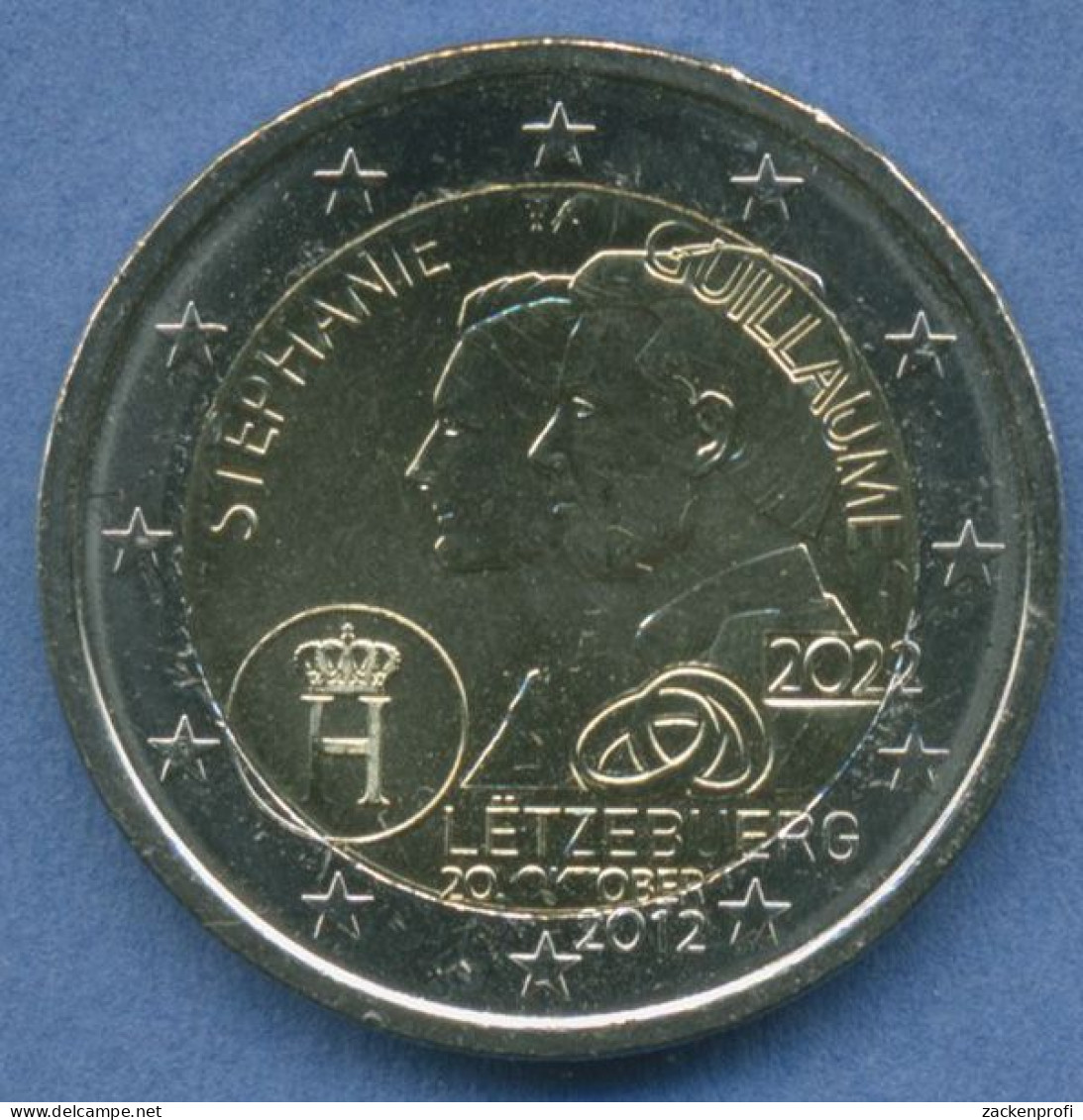 Luxemburg 2 Euro 2022 Hochzeitstag Großherzog, Vz/st (m5585) - Luxemburg