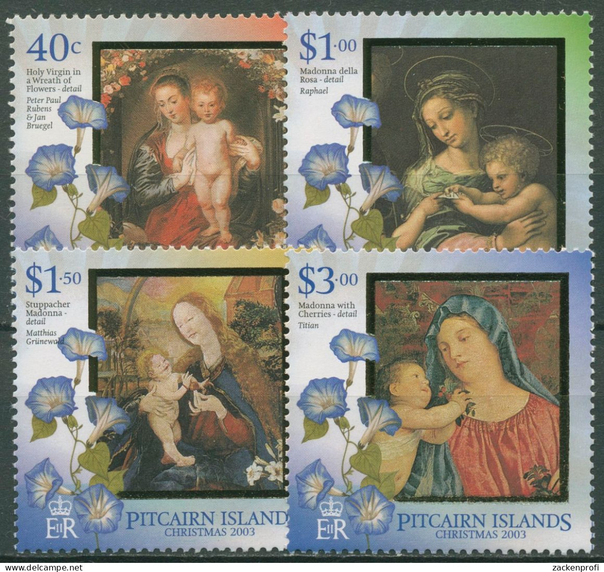 Pitcairn 2003 Weihnachten Gemälde 647/50 Postfrisch - Pitcairn Islands