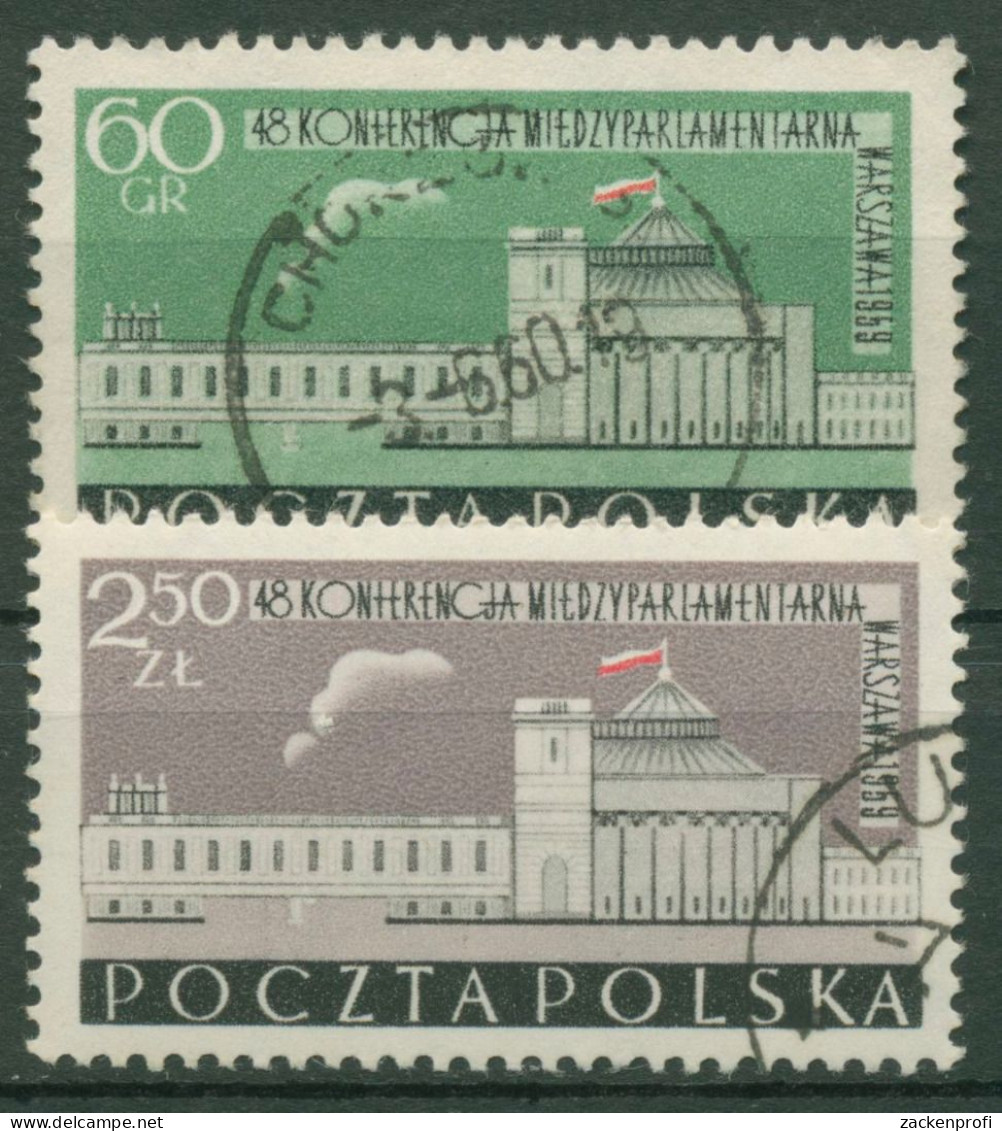 Polen 1959 Interparlamentarische Union Parlamentsgebäude 1116/17 Gestempelt - Usados