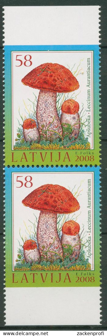 Lettland 2008 Waldpflanzen Pilze 740 Do/Du Paar Postfrisch - Lettonie