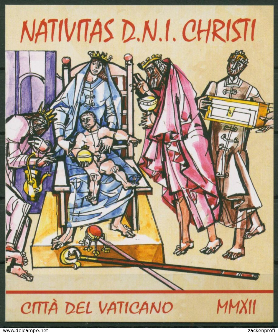 Vatikan 2012 Weihnachten Glasfenster Markenheftchen MH 21 Postfrisch (C63122) - Cuadernillos