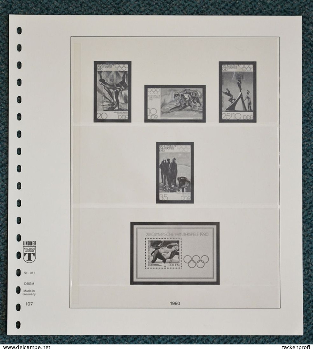 LINDNER-T Vordruckblätter DDR 1980/84 Gebraucht, Siehe Hinweis (Z1817) - Pre-Impresas