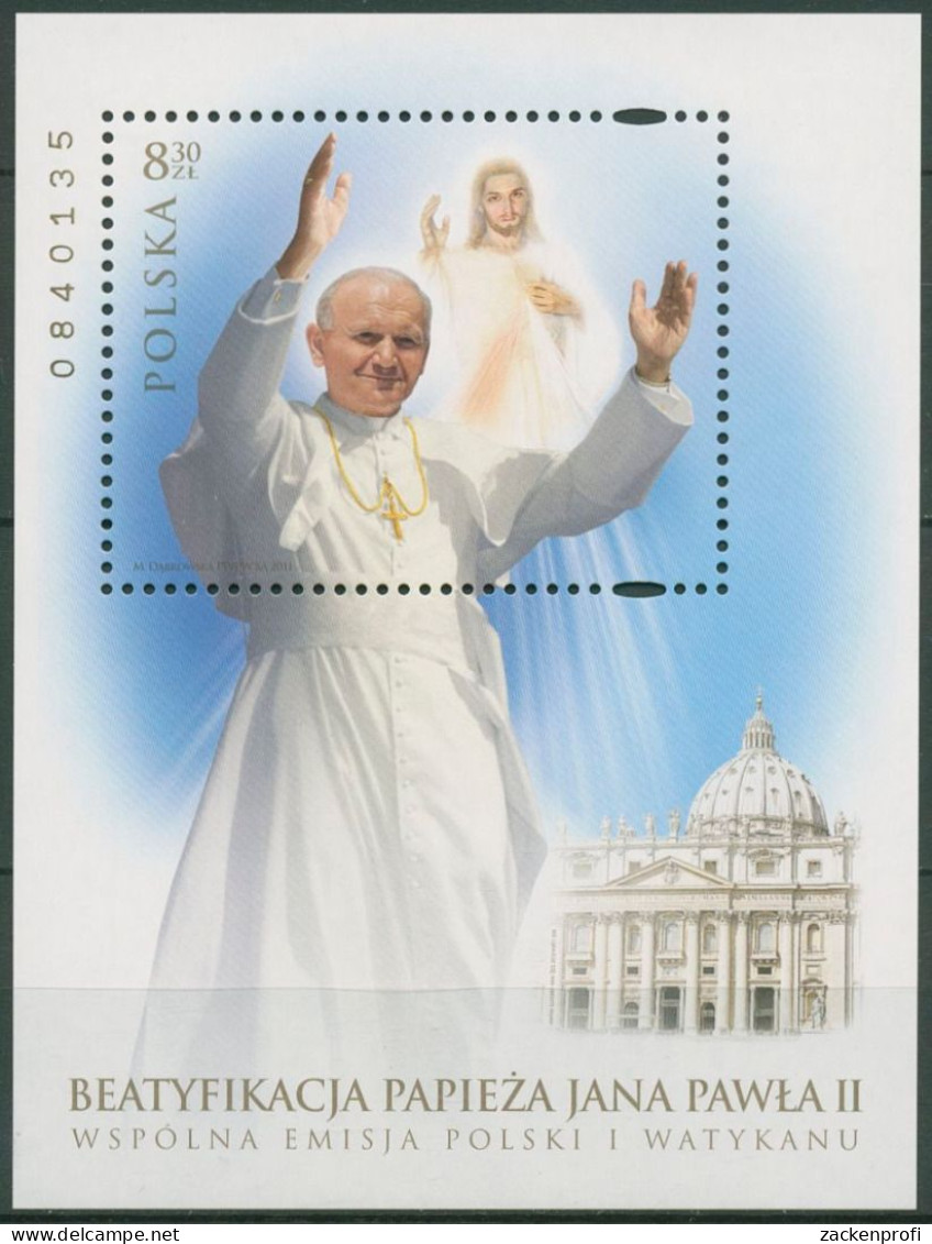 Polen 2011 Papst Johannes Paul II. Block 197 Postfrisch (C62233) - Blocks & Kleinbögen