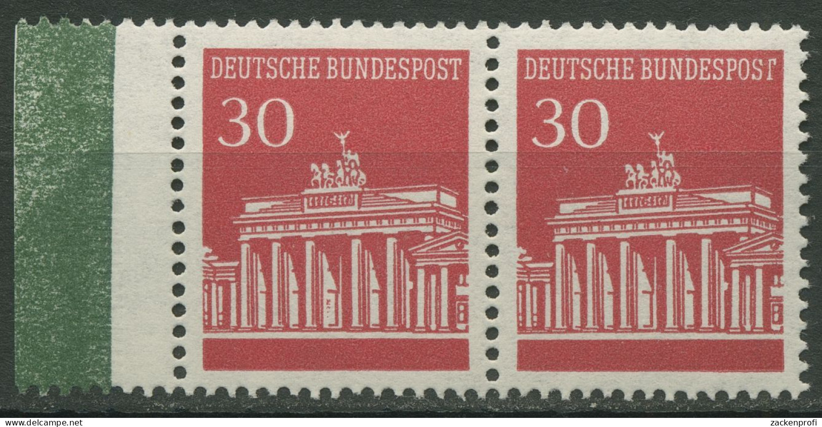 Bund 1966 Brandenburger Tor Aus MHB 12, 508 Waag. Paar MHB Postfrisch - Neufs