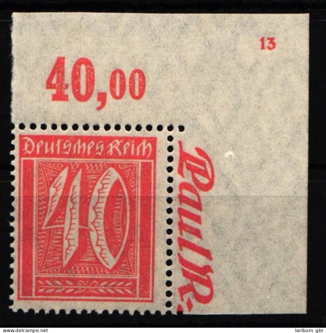 Deutsches Reich 163 Pln Postfrisch Plattennummer 13 #NJ622 - Andere & Zonder Classificatie