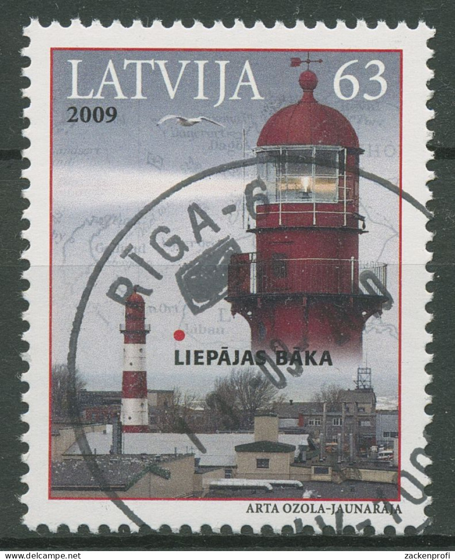 Lettland 2009 Bauwerke Leuchtturm Libau 771 Gestempelt - Lettonie