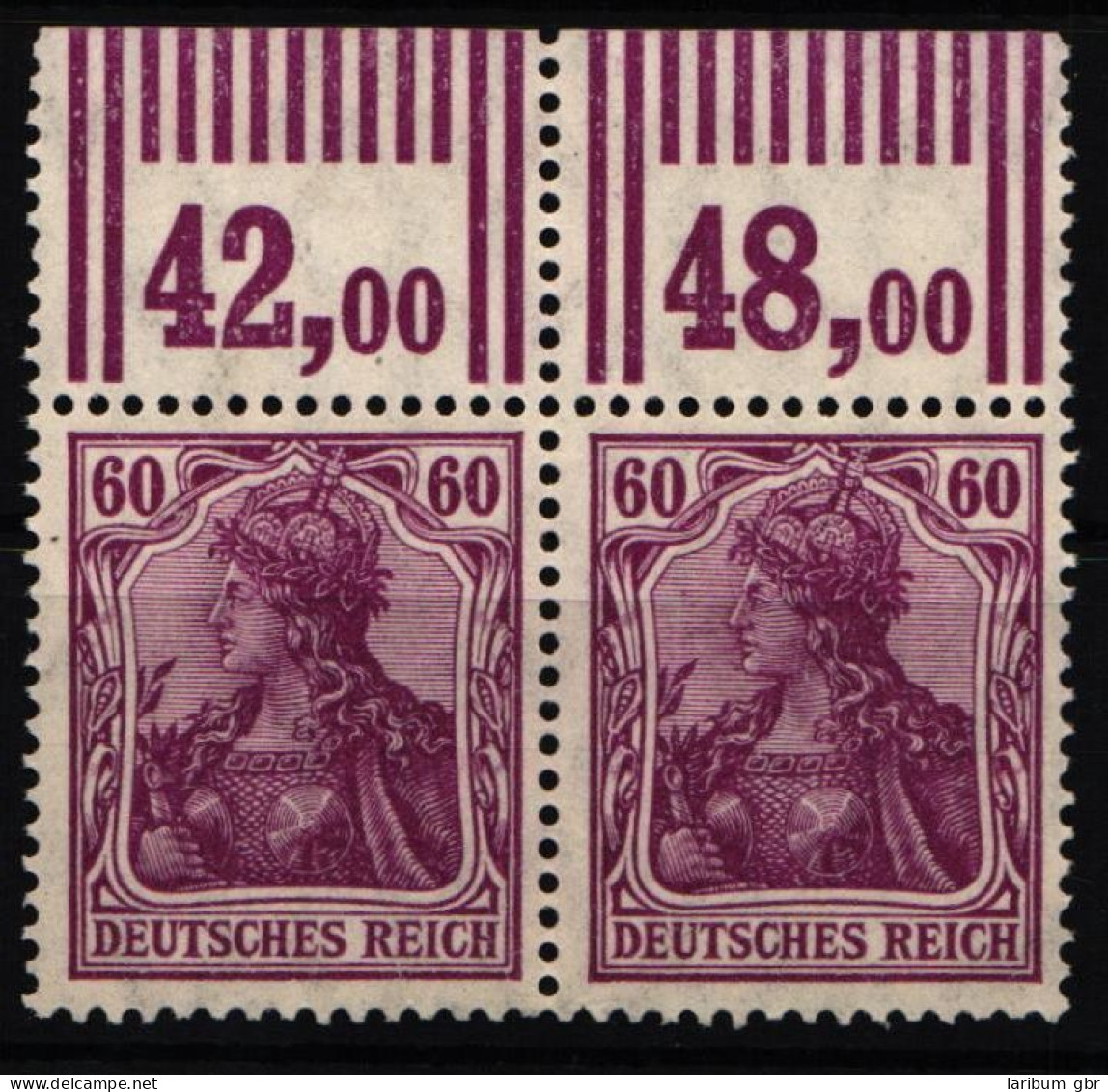 Deutsches Reich 92 II B W OR Postfrisch Paar, W OR 2`9`2 #NJ850 - Sonstige & Ohne Zuordnung