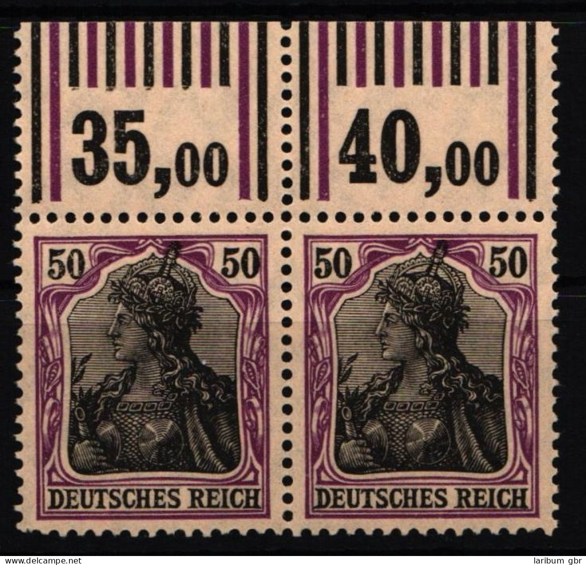 Deutsches Reich 91 II X W OR Postfrisch Paar 1`4`1/1`5`1 #NJ846 - Autres & Non Classés