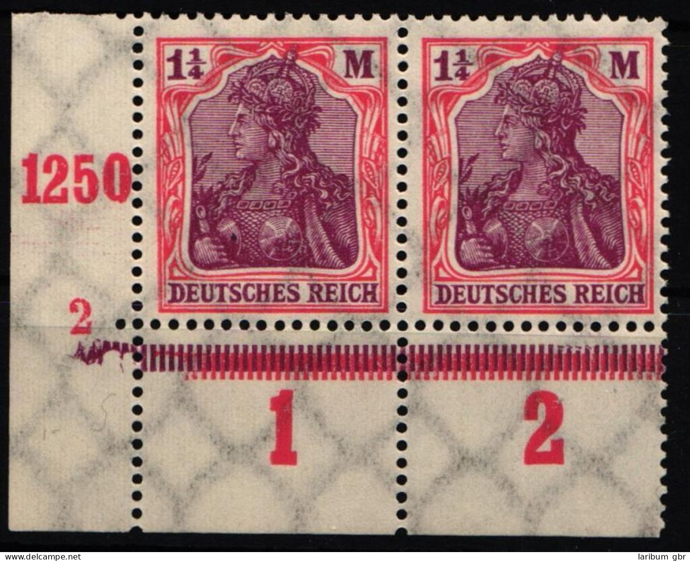 Deutsches Reich 198 PN Postfrisch Paar Vom Eckrand PN 2 #NL270 - Andere & Zonder Classificatie