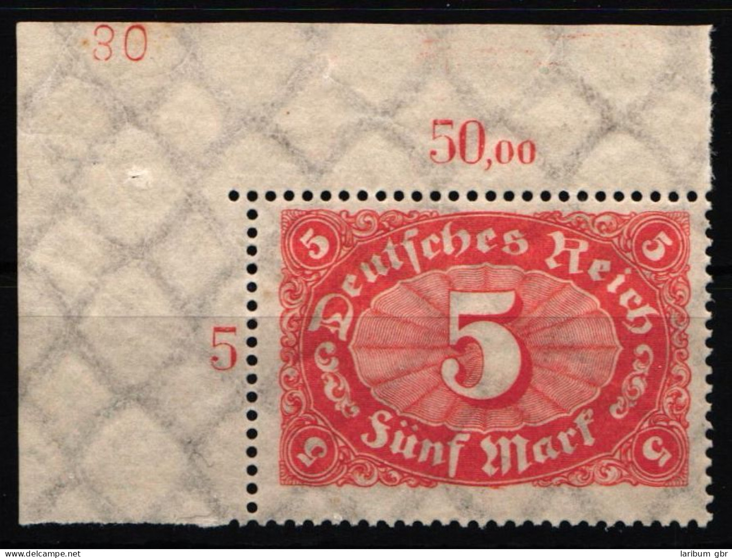 Deutsches Reich 194 P OR, PN Postfrisch Plattennummer 30 #NL224 - Otros & Sin Clasificación