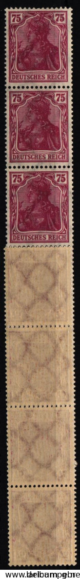 Deutsches Reich 197 R Postfrisch 11er Streifen Gefaltet #NL291 - Autres & Non Classés