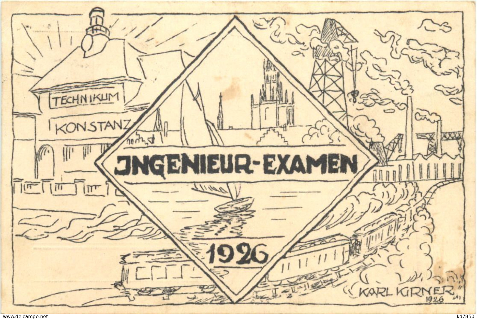 Konstanz - Ingenieurexamen 1926 - Studentika - Konstanz