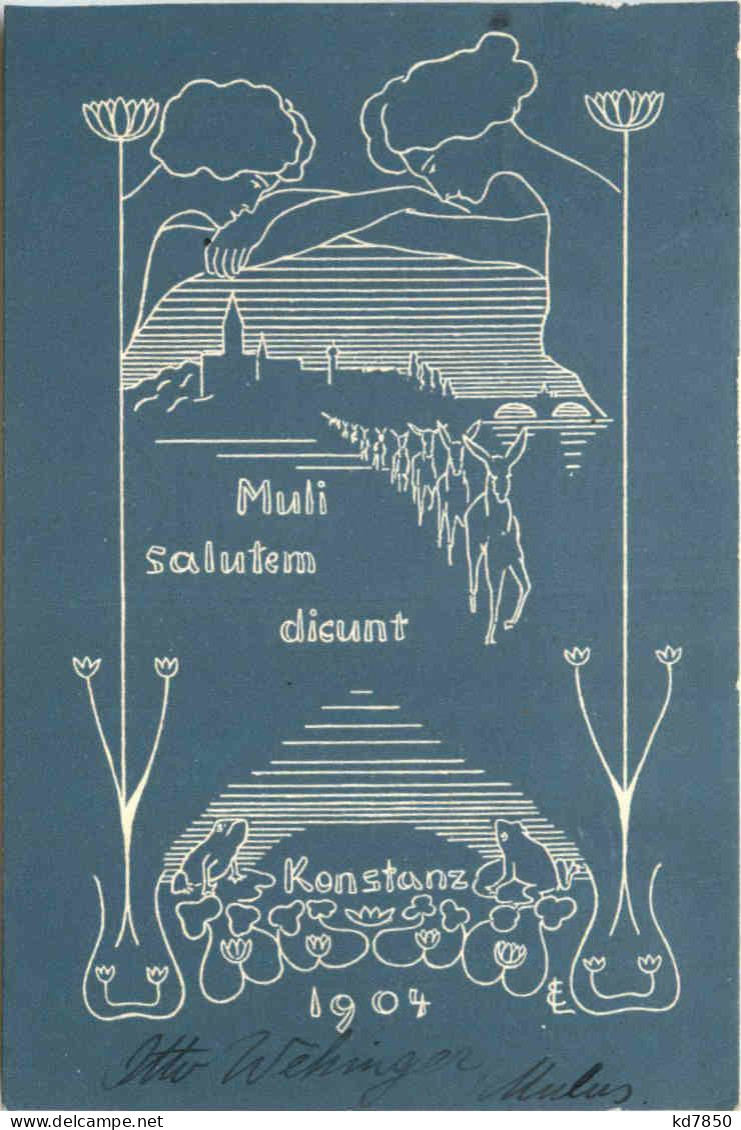 Konstanz - Muli Salutem Dicunt - Studentika - Jugendstil - Konstanz