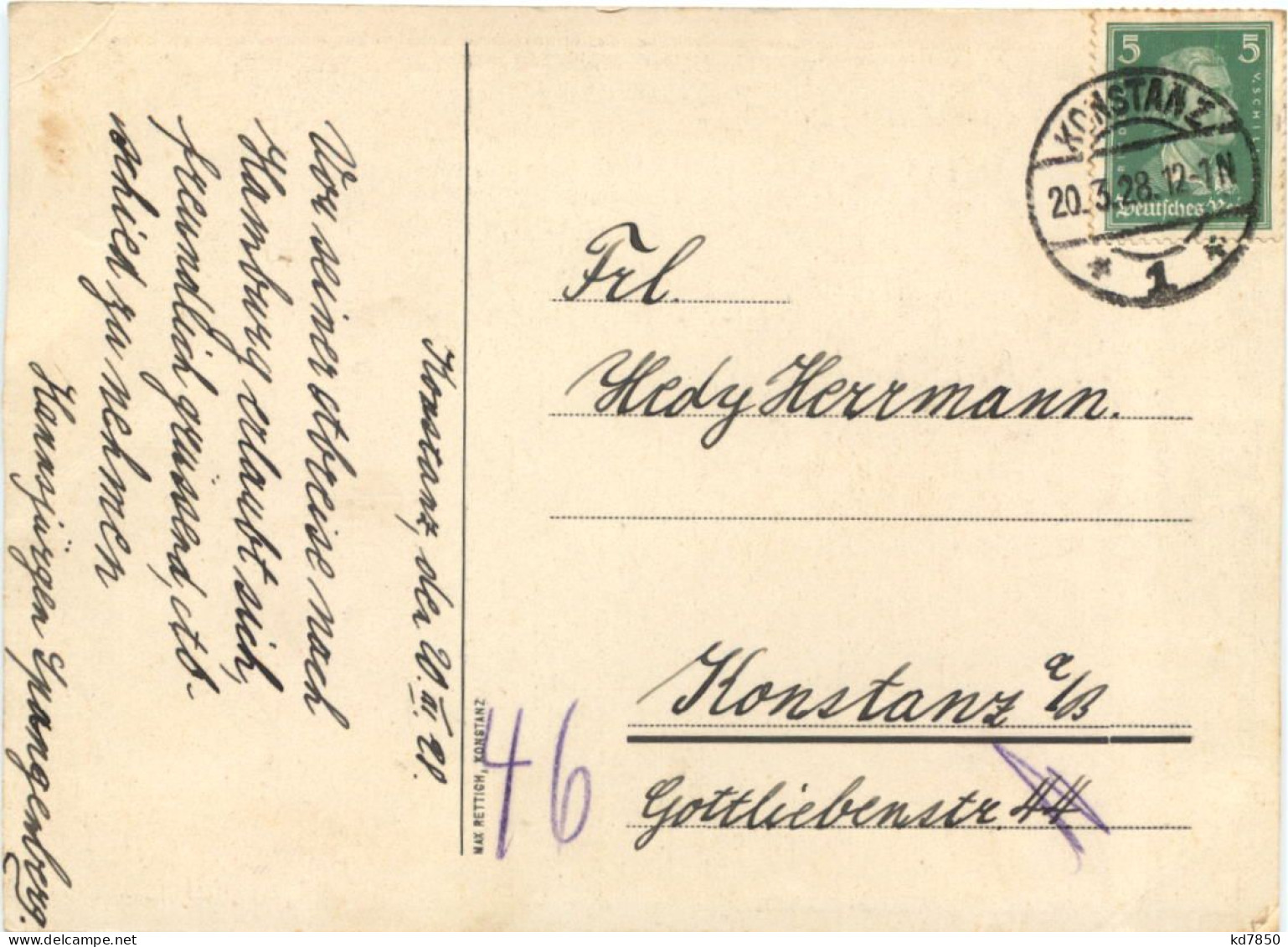 Konstanz - Zeppelin Oberrealschule 1928 - Studentika - Konstanz