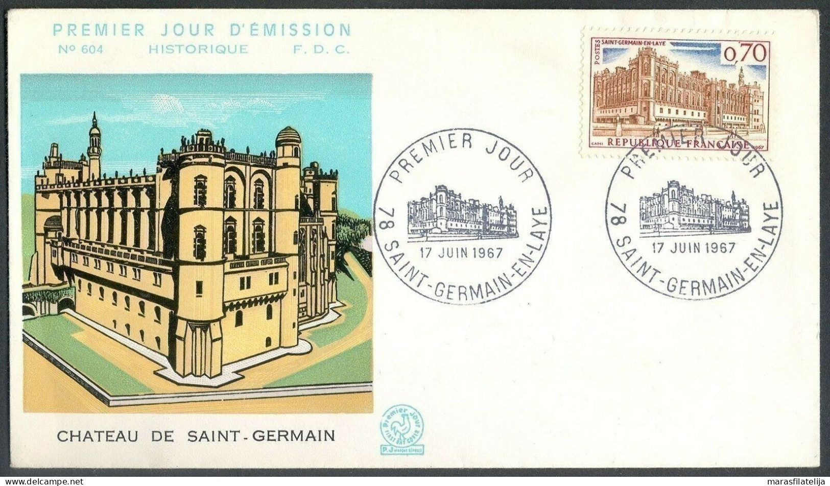 France 1967, Chateau De Saint-Germain, Nice FDC - Sonstige & Ohne Zuordnung