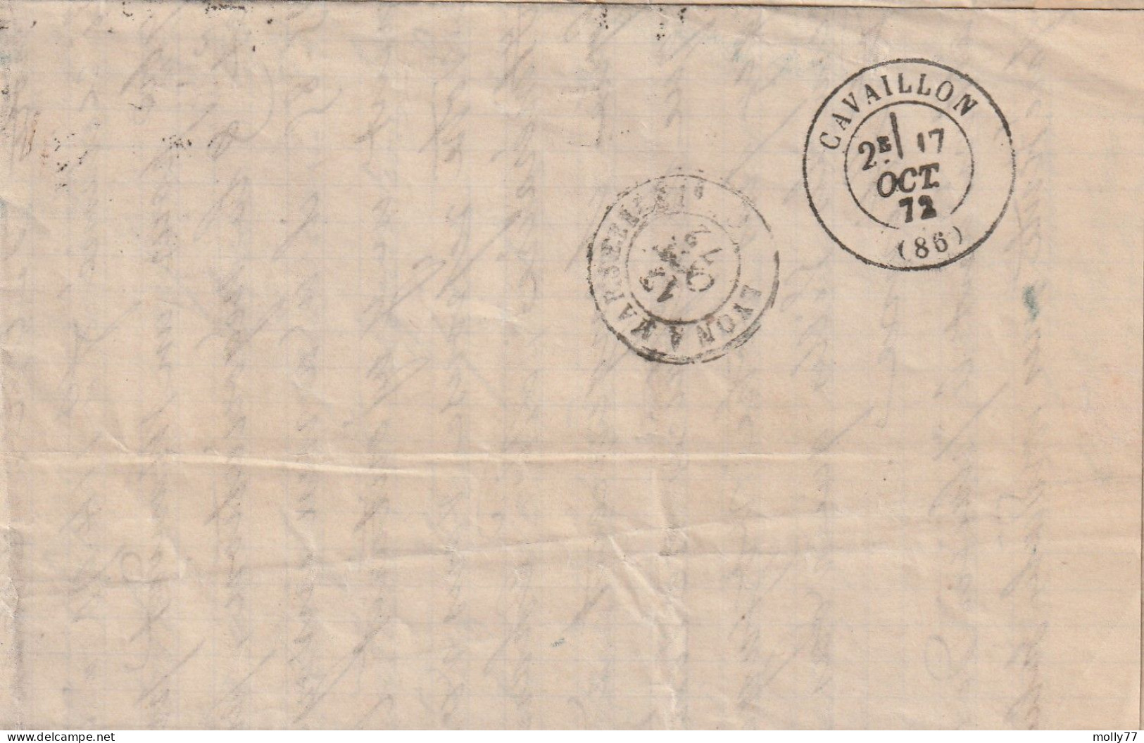 Lettre De Saint Etienne à Cavaillon LAC - 1849-1876: Classic Period