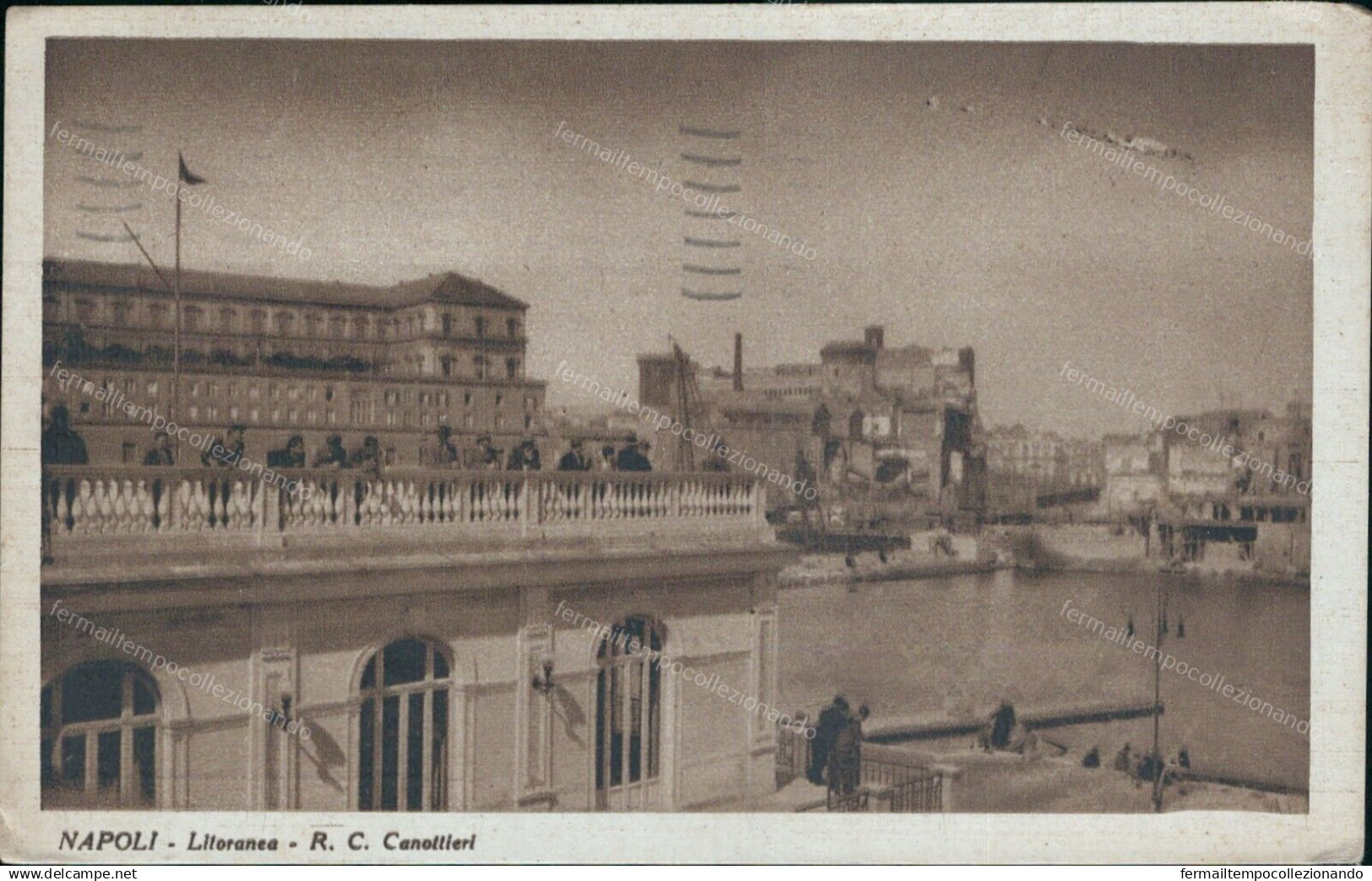 Cs326 Cartolina Napoli  Citta' Litoranea R.c.canottieri 1934 Campania - Napoli (Naples)