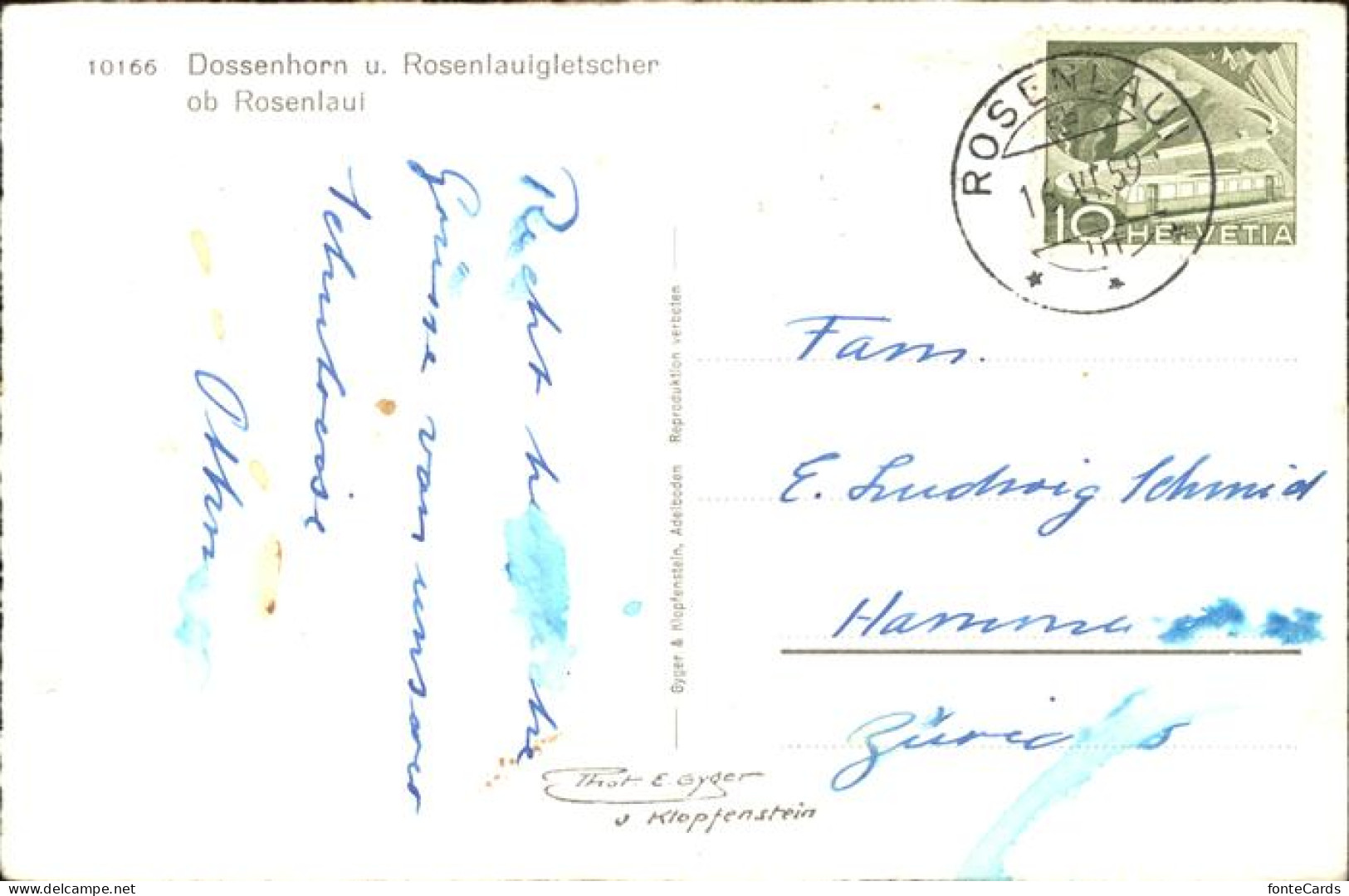 11463698 Rosenaulaui Bern Dossenhorn U.Rosenlauigletscher  - Other & Unclassified