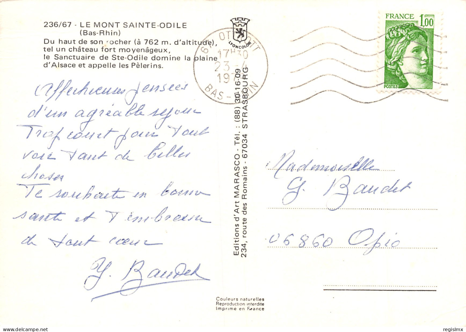 67-MONT SAINTE ODILE-N°T2546-C/0167 - Other & Unclassified