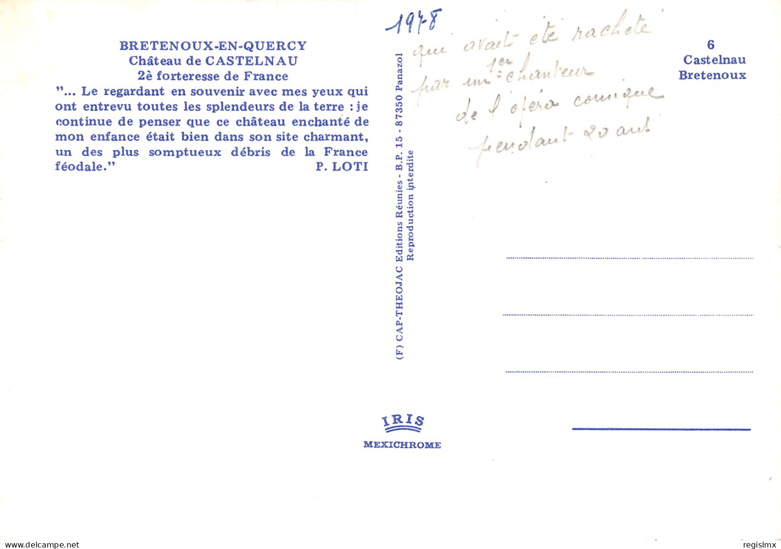 46-PRUDHOMAT CHATEAU DE CASTELNAU BRETENOUX-N°T2546-B/0199 - Sonstige & Ohne Zuordnung