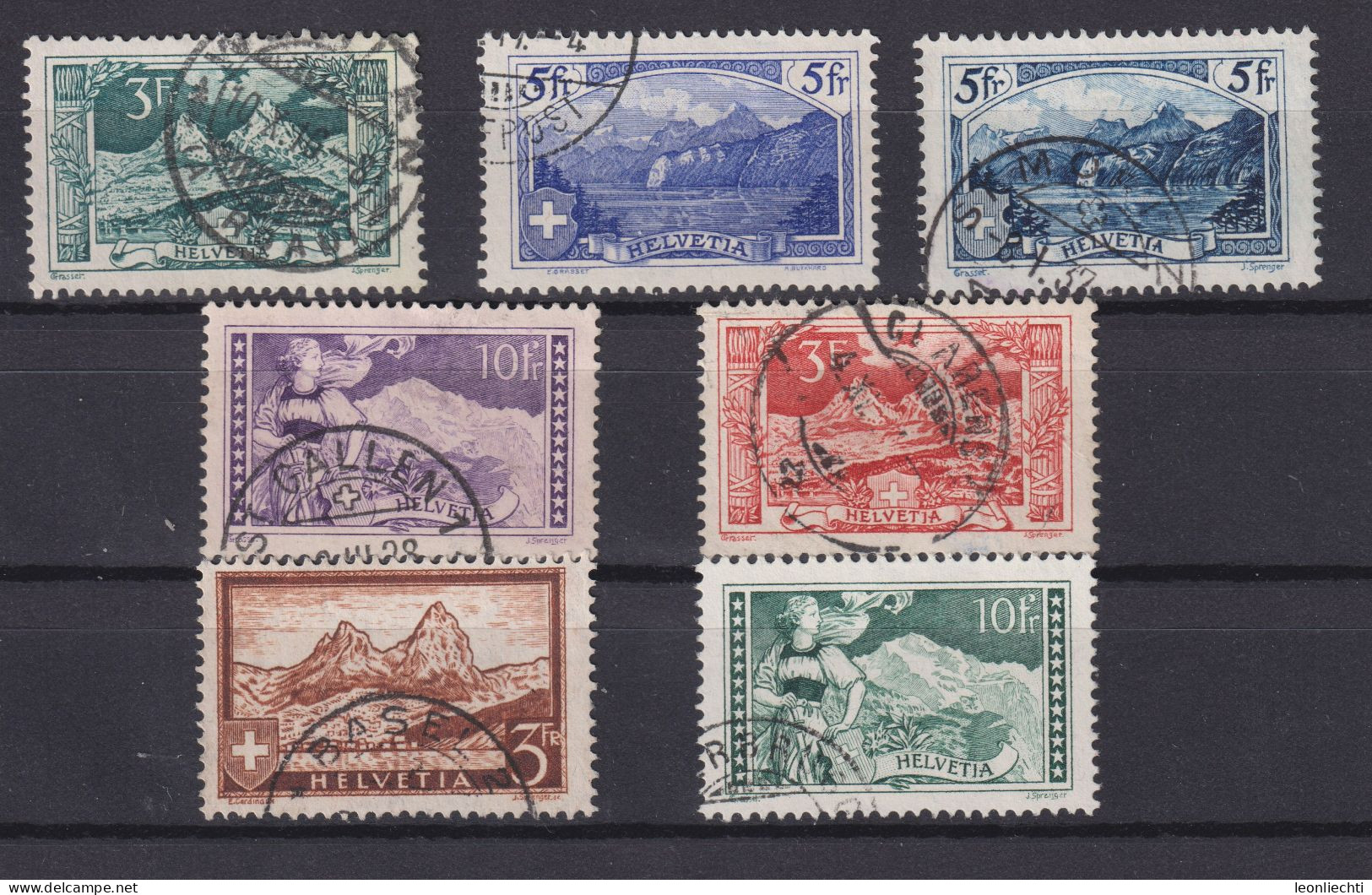 1914-1931 Gebirgslandschaften ⵙ Zum: 129-131+142+177-179 Mi: 121-123+142+226-228 - Used Stamps