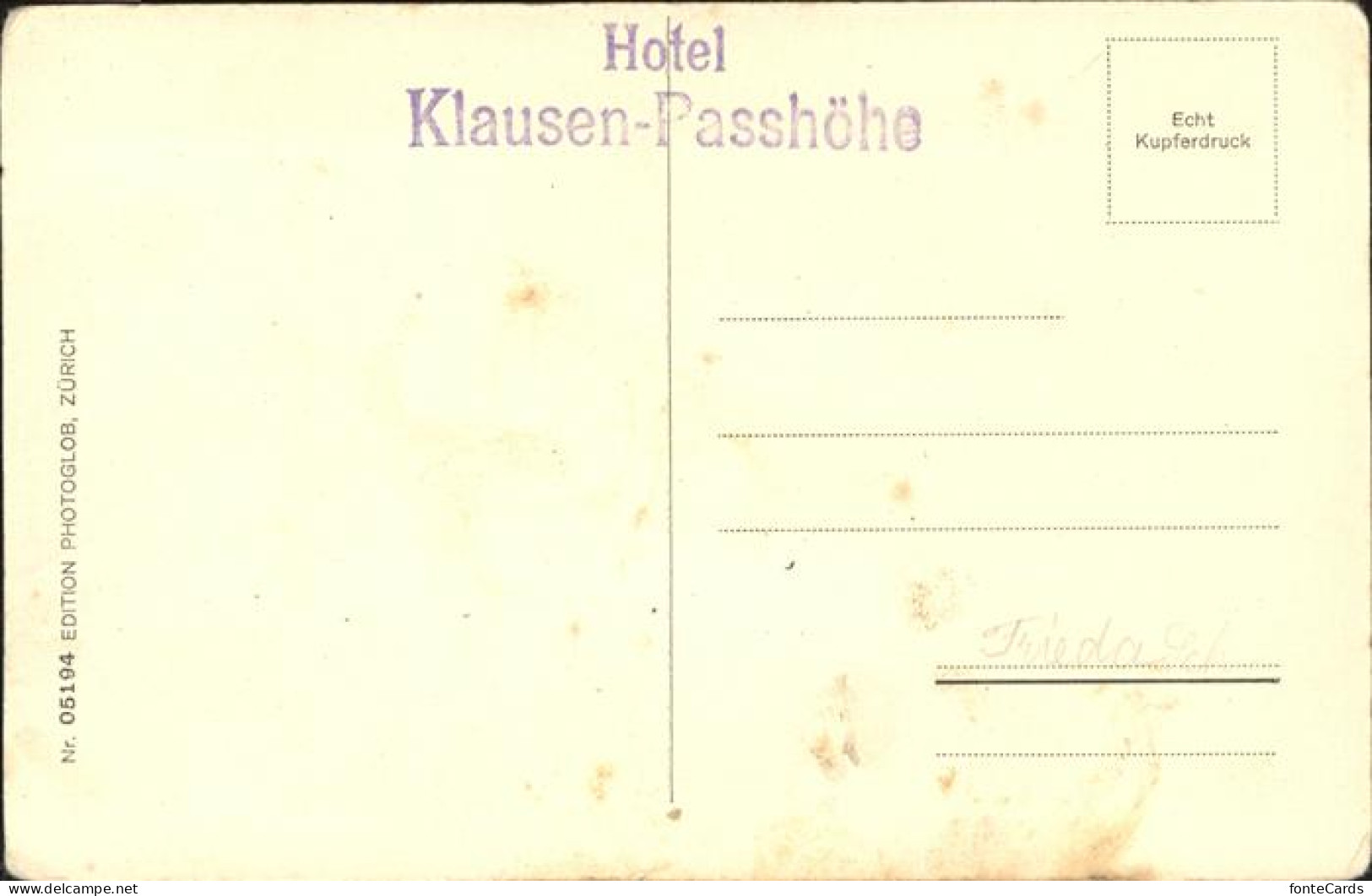 11463551 Klausenpass Hotel-Klausen-Passhoehe Klausenpass - Autres & Non Classés