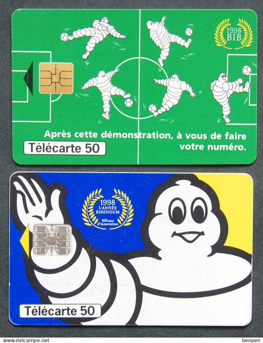 Télécartes MICHELIN 1998 100 Ans De Bibendum 50U Coupe Du Monde France 98 BDDP Corporate T2G - Zonder Classificatie