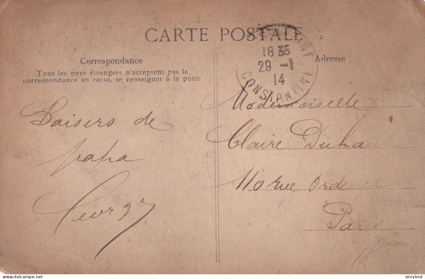 CONSTANTINE Rue Perrégaux 1914 - Other & Unclassified