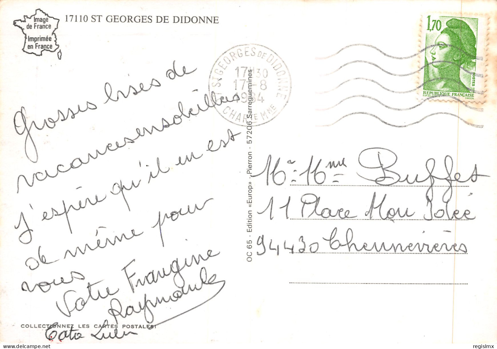 17-SAINT GEORGES DE DIDONNE-N°T2549-C/0157 - Saint-Georges-de-Didonne