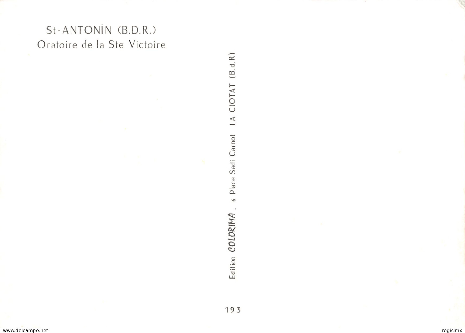 13-SAINT ANTONIN-N°T2549-F/0093 - Autres & Non Classés