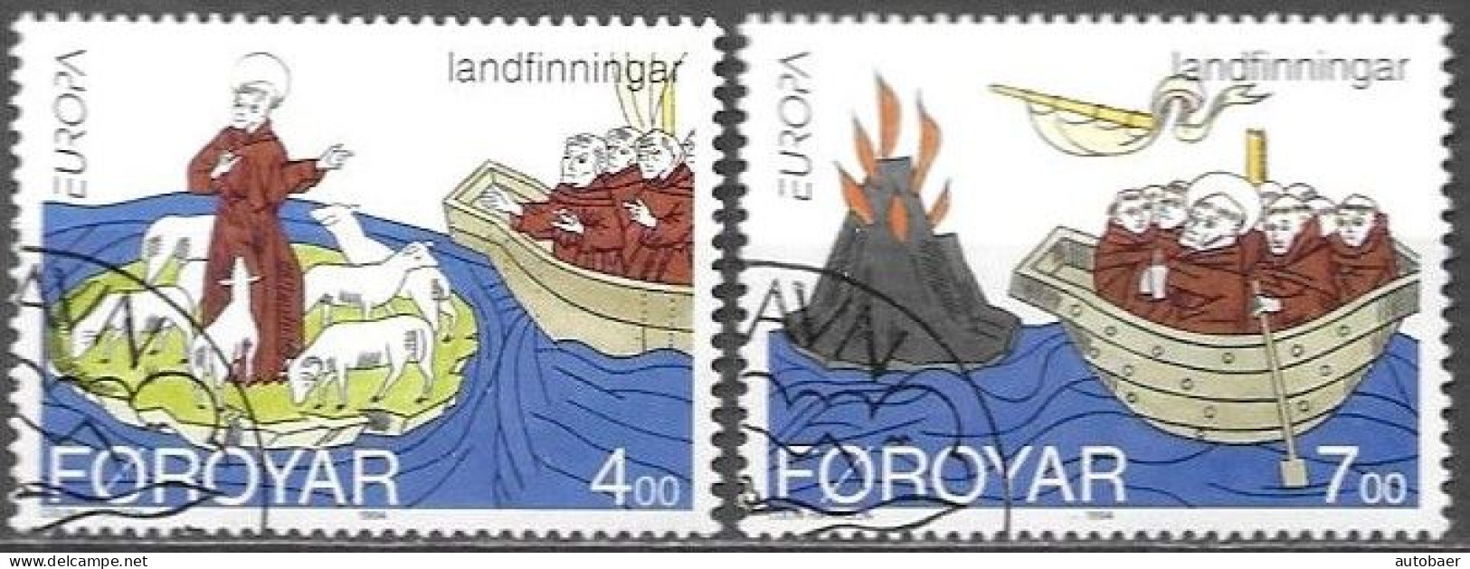 Faroer Faroe Foroyar Färoer 1994 Europa Cept Michel 260-61 I Used Obliteré Gestempelt Oo Cancelled - 1994