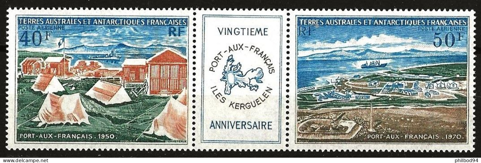 TAAF >>>1971 - Aérien N°25-26 Neuf ** (MNH) - Port-aux-Français- Cote 60 € - Unused Stamps