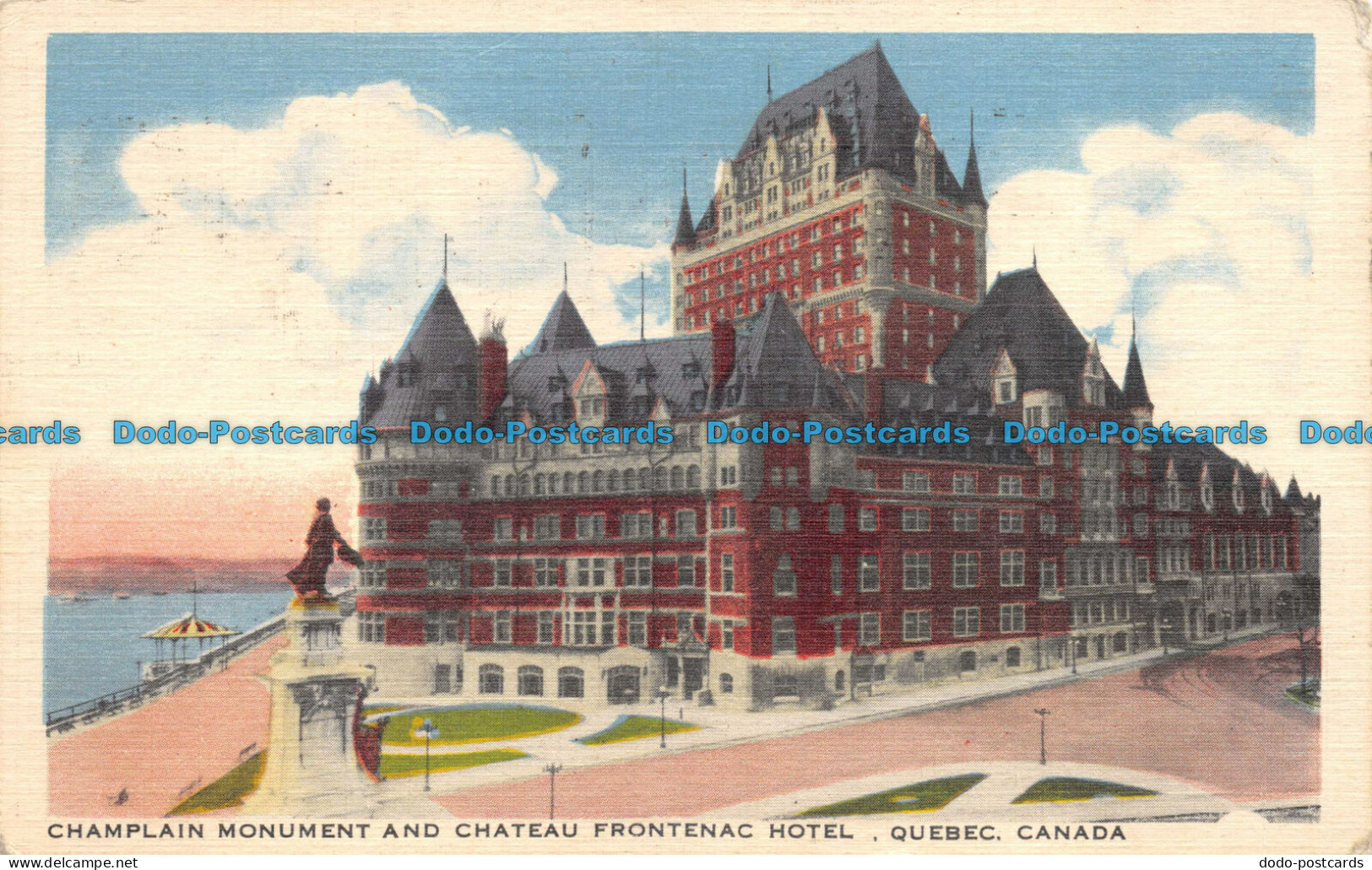 R078513 Champlain Monument And Chateau Frontenac Hotel. Quebec. Canada. Librairi - World